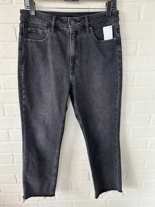 Jeans Straight By Gap In Black Denim, Size: 10p