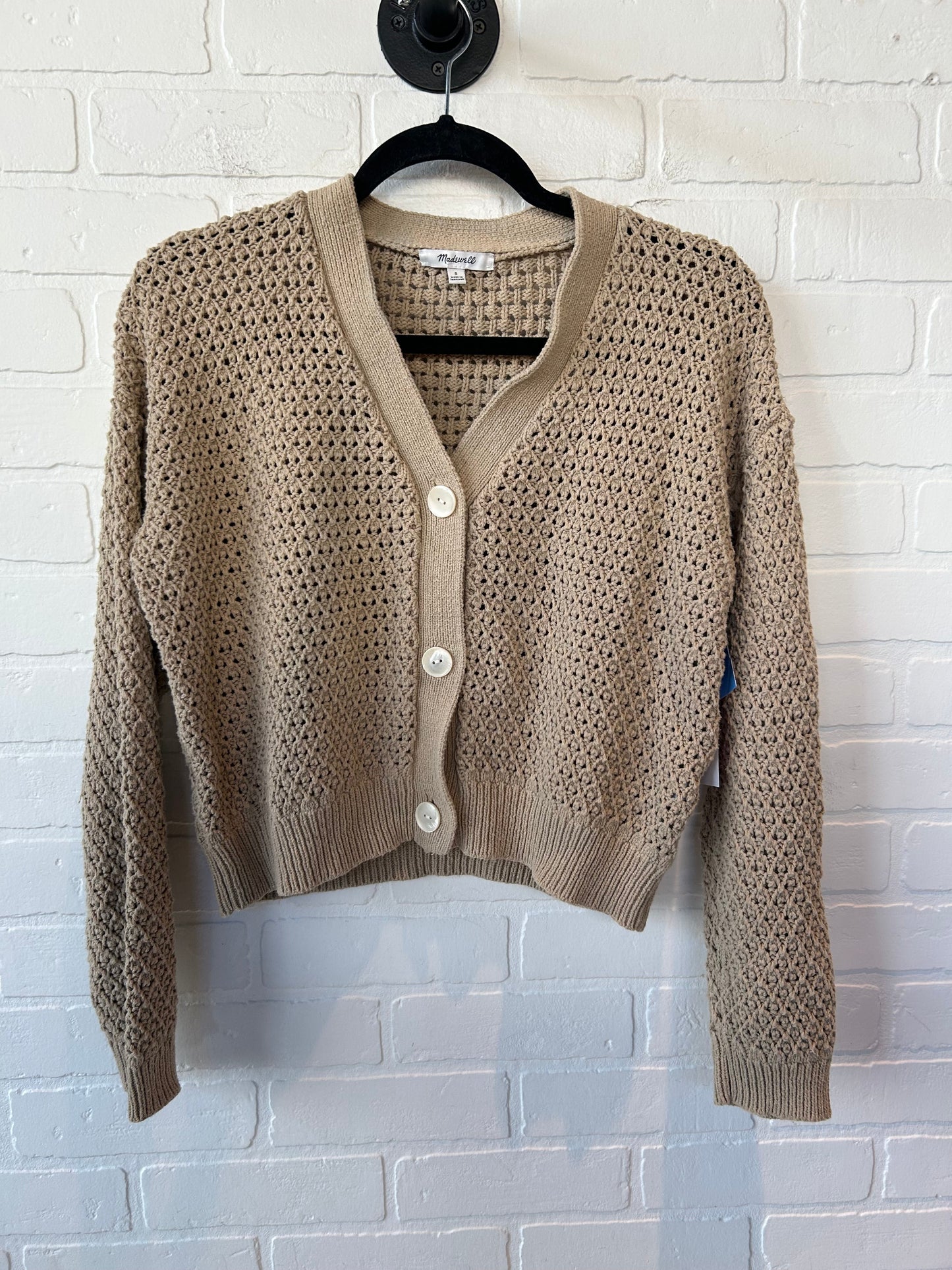 Sweater Cardigan By Madewell In Tan, Size: S