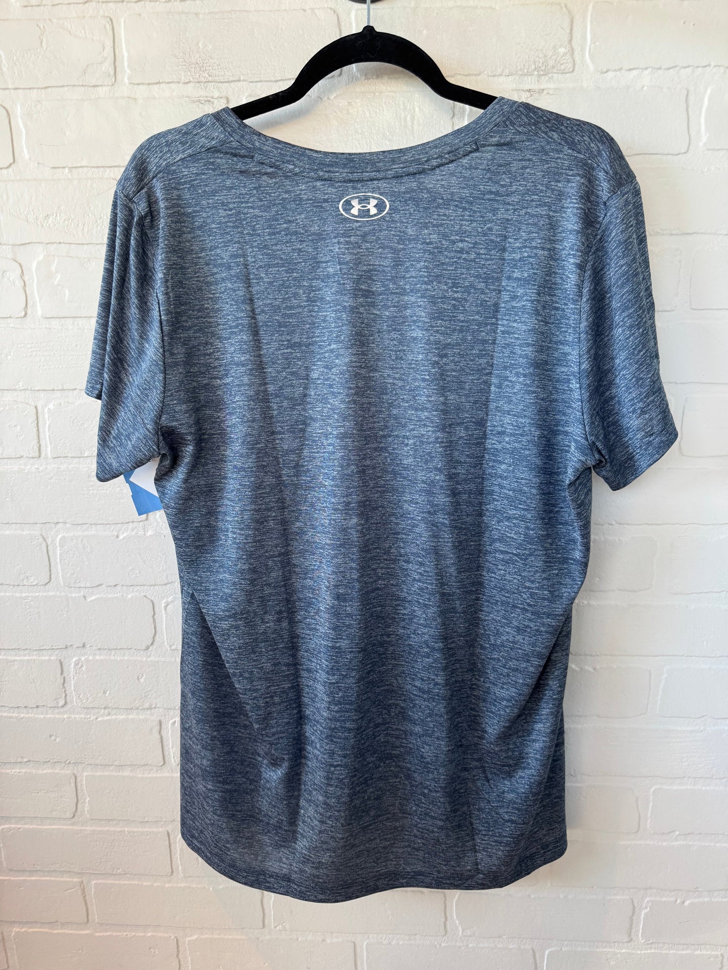 Athletic Top Short Sleeve By Under Armour In Grey, Size: Xl