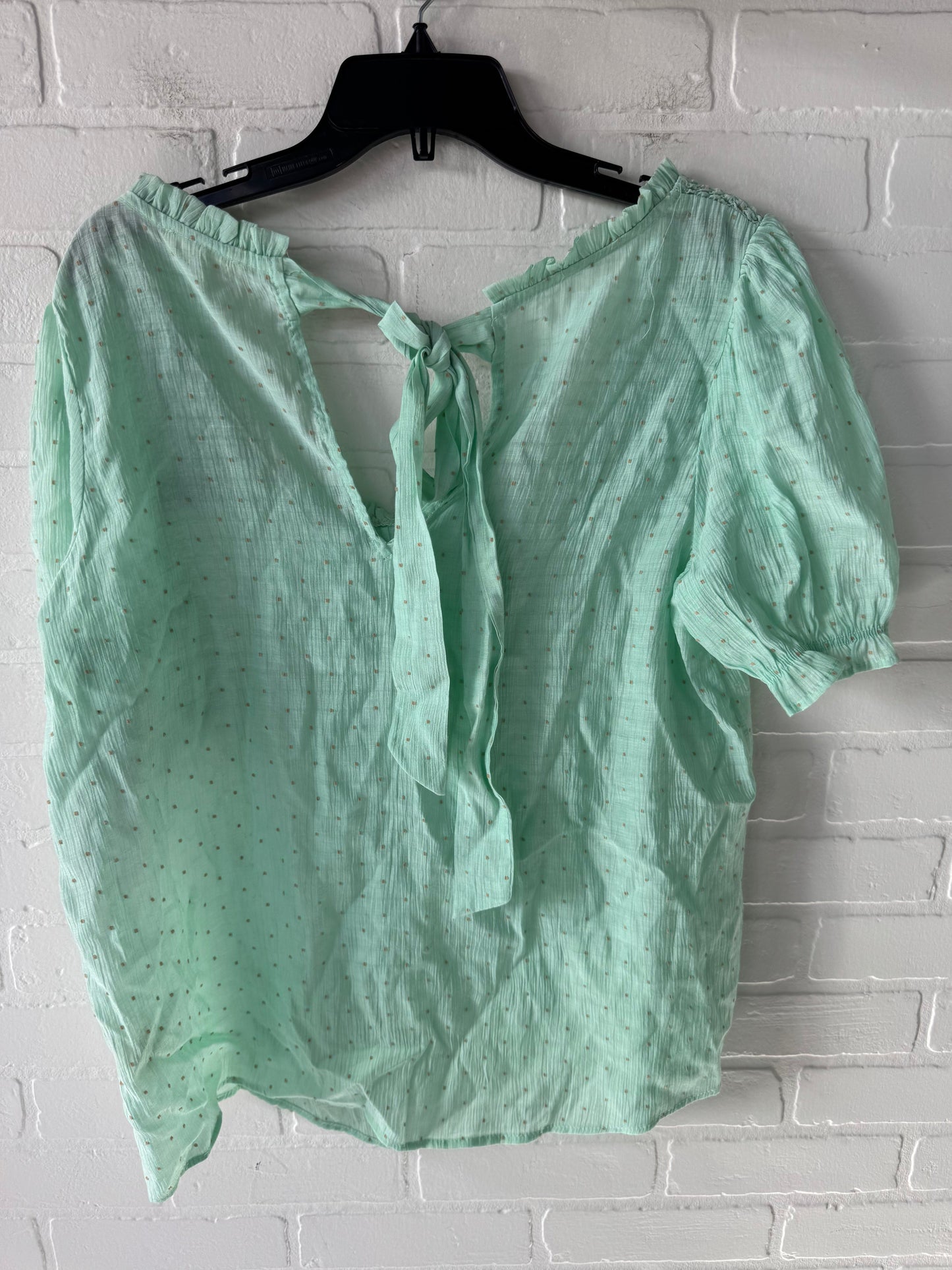 Top Short Sleeve By  perch  In Green, Size: 1x