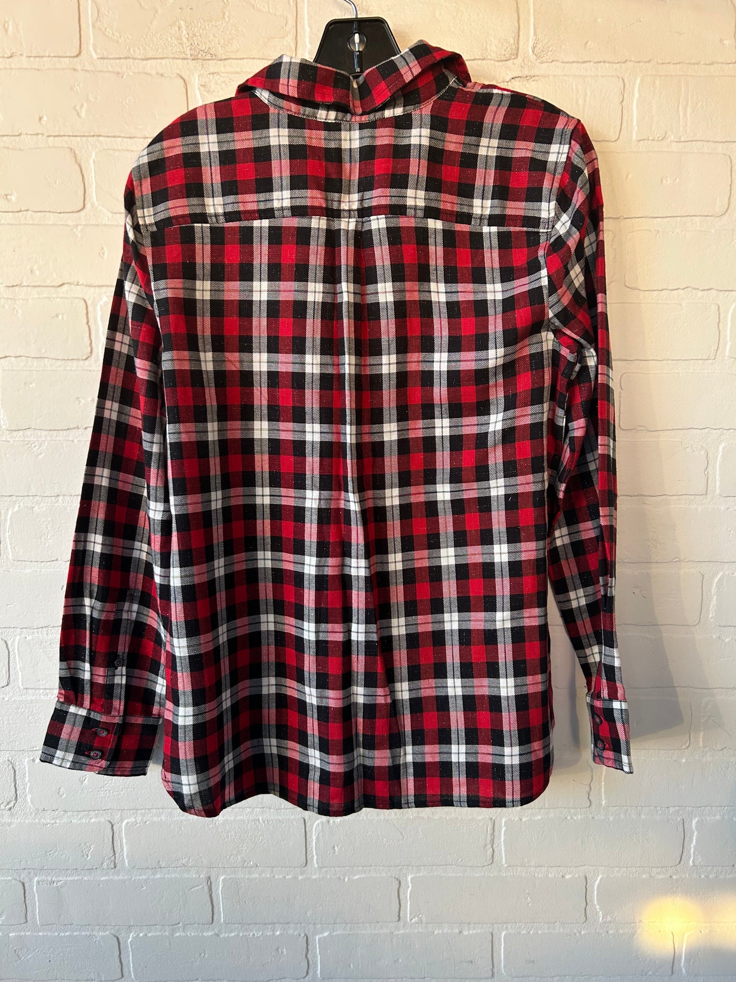 Top Long Sleeve By Talbots In Black & Red, Size: S