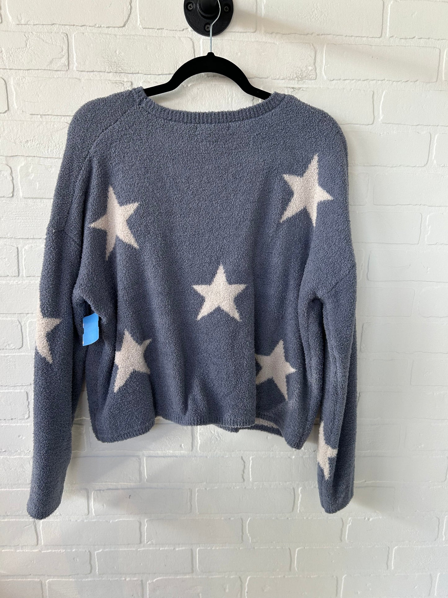 Sweater By Clothes Mentor In Blue & White, Size: L