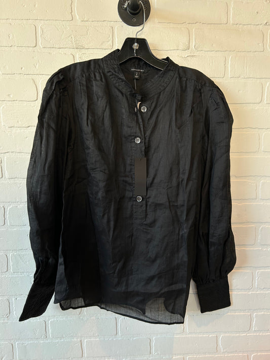 Top Long Sleeve By Banana Republic In Black, Size: S