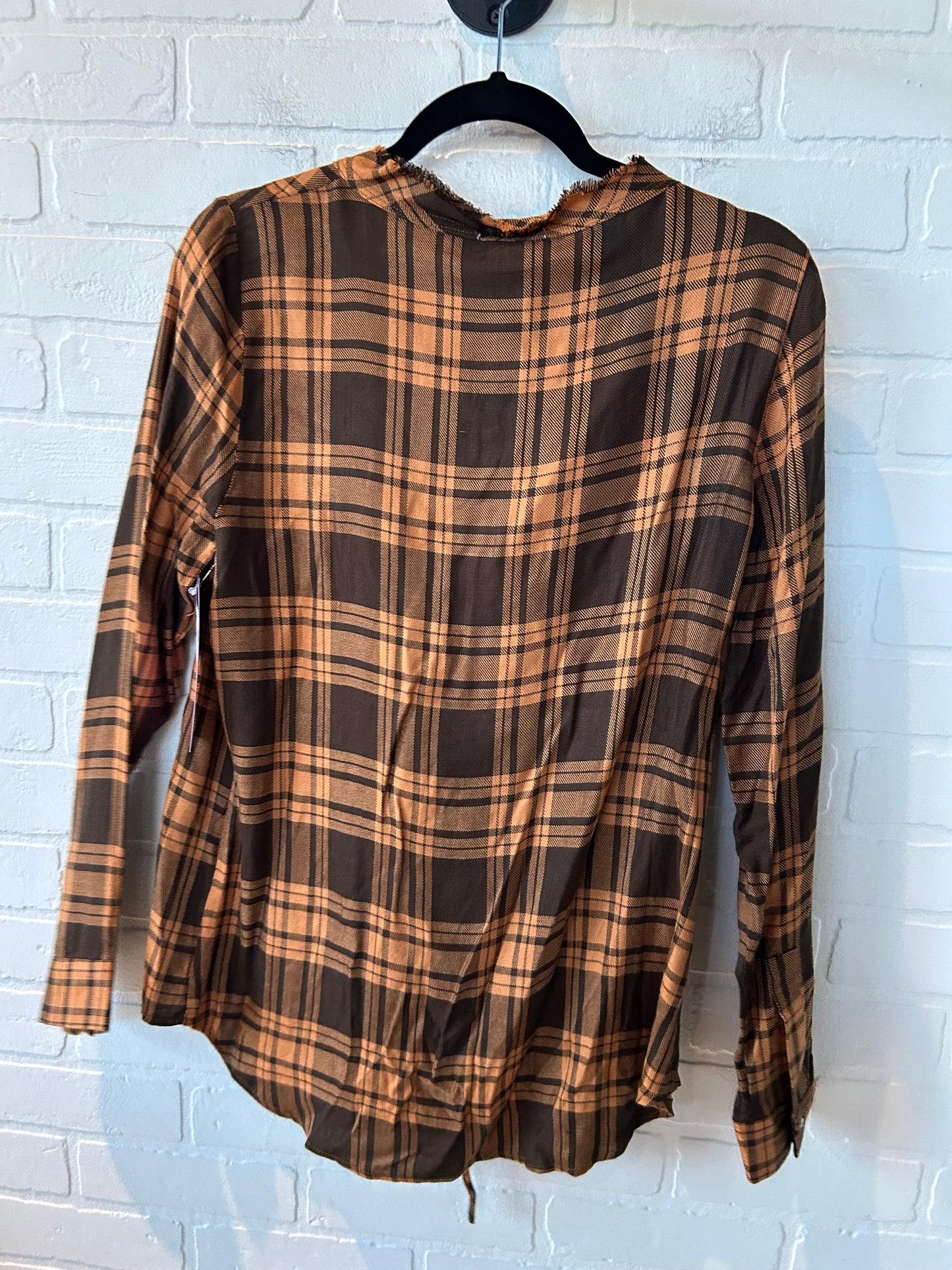 Top Long Sleeve By Jane And Delancey In Brown, Size: M