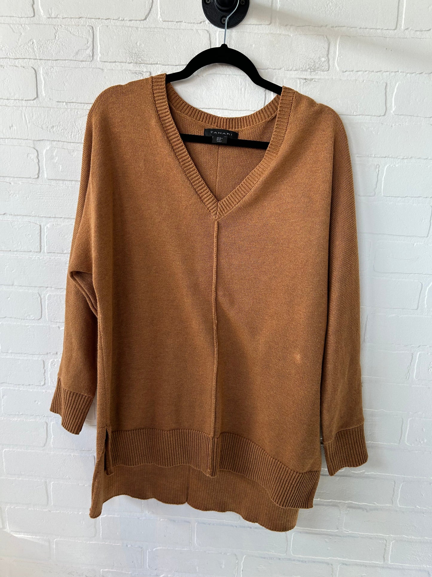 Sweater By Tahari By Arthur Levine In Tan, Size: M