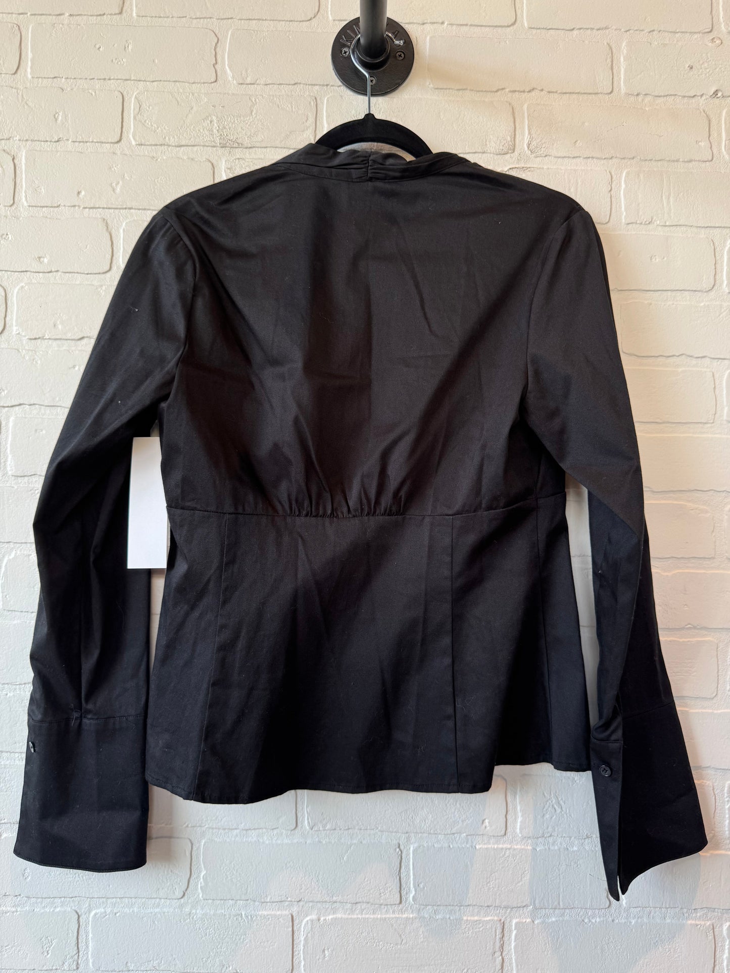 Top Long Sleeve By White House Black Market In Black, Size: M