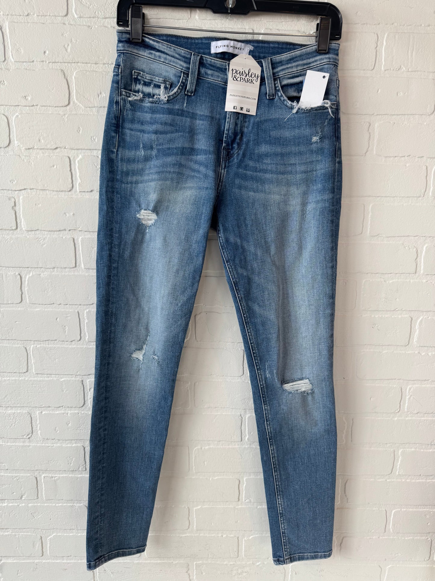 Jeans Skinny By Flying Monkey In Blue Denim, Size: 4