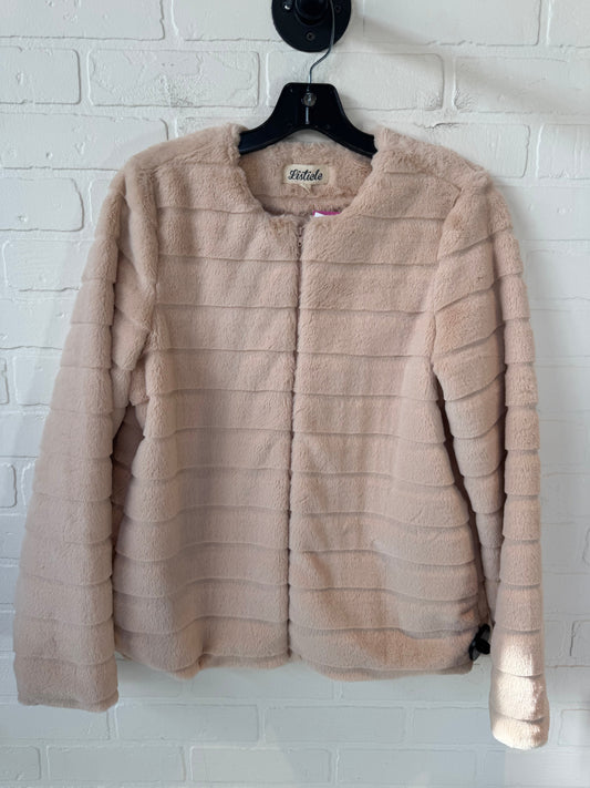 Jacket Faux Fur & Sherpa By Listicle In Tan, Size: S