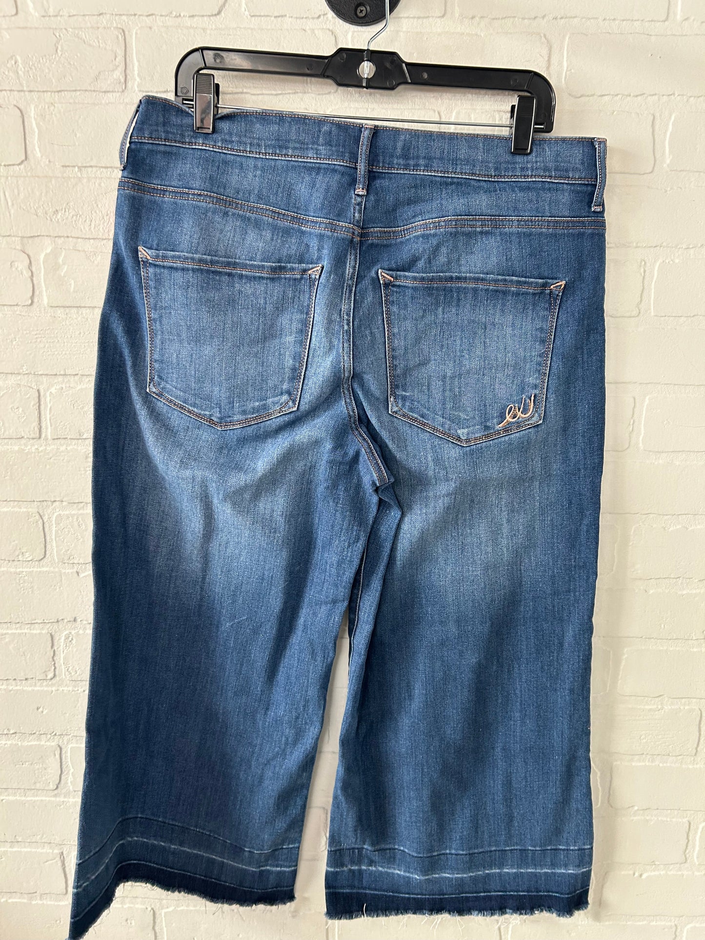 Jeans Wide Leg By Express In Blue Denim, Size: 12