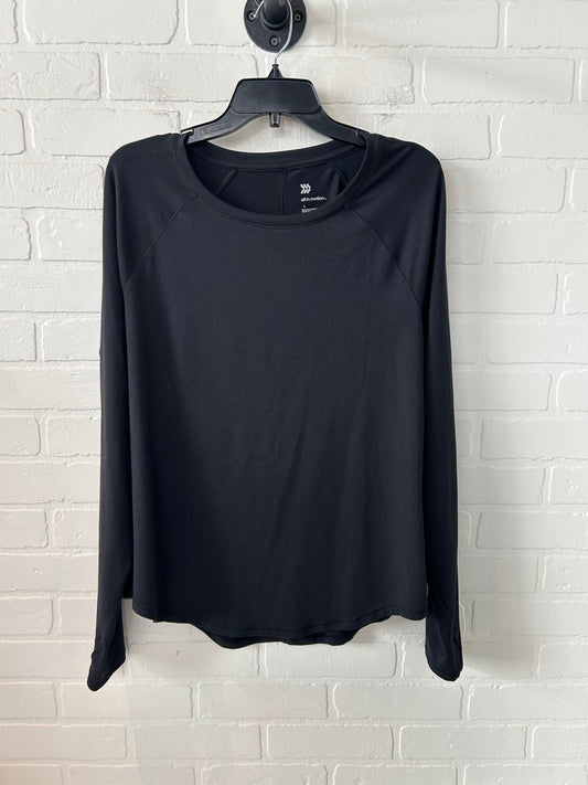 Athletic Top Long Sleeve Crewneck By All In Motion In Black, Size: L