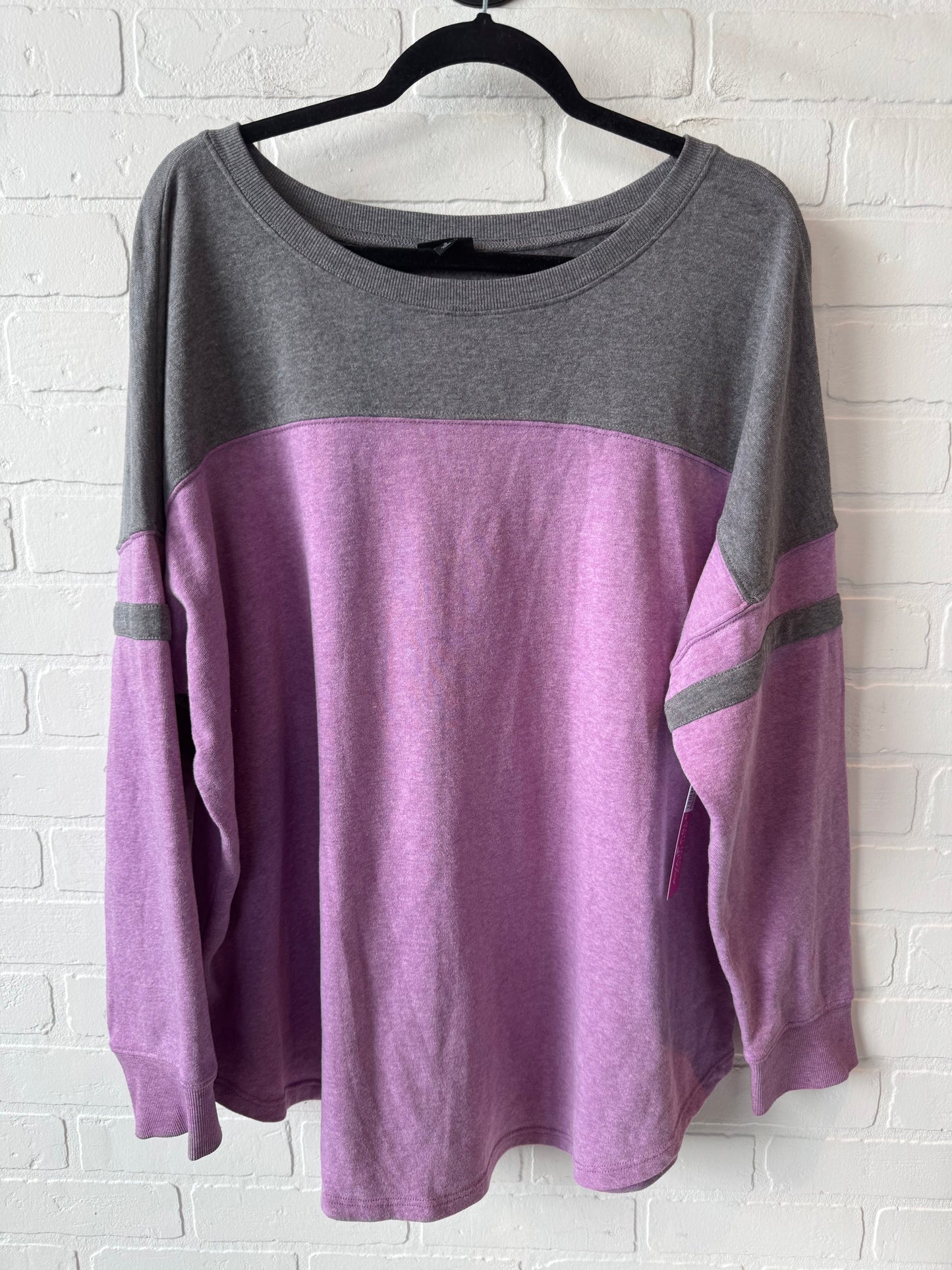 Sweater By Torrid In Grey & Purple, Size: 2x