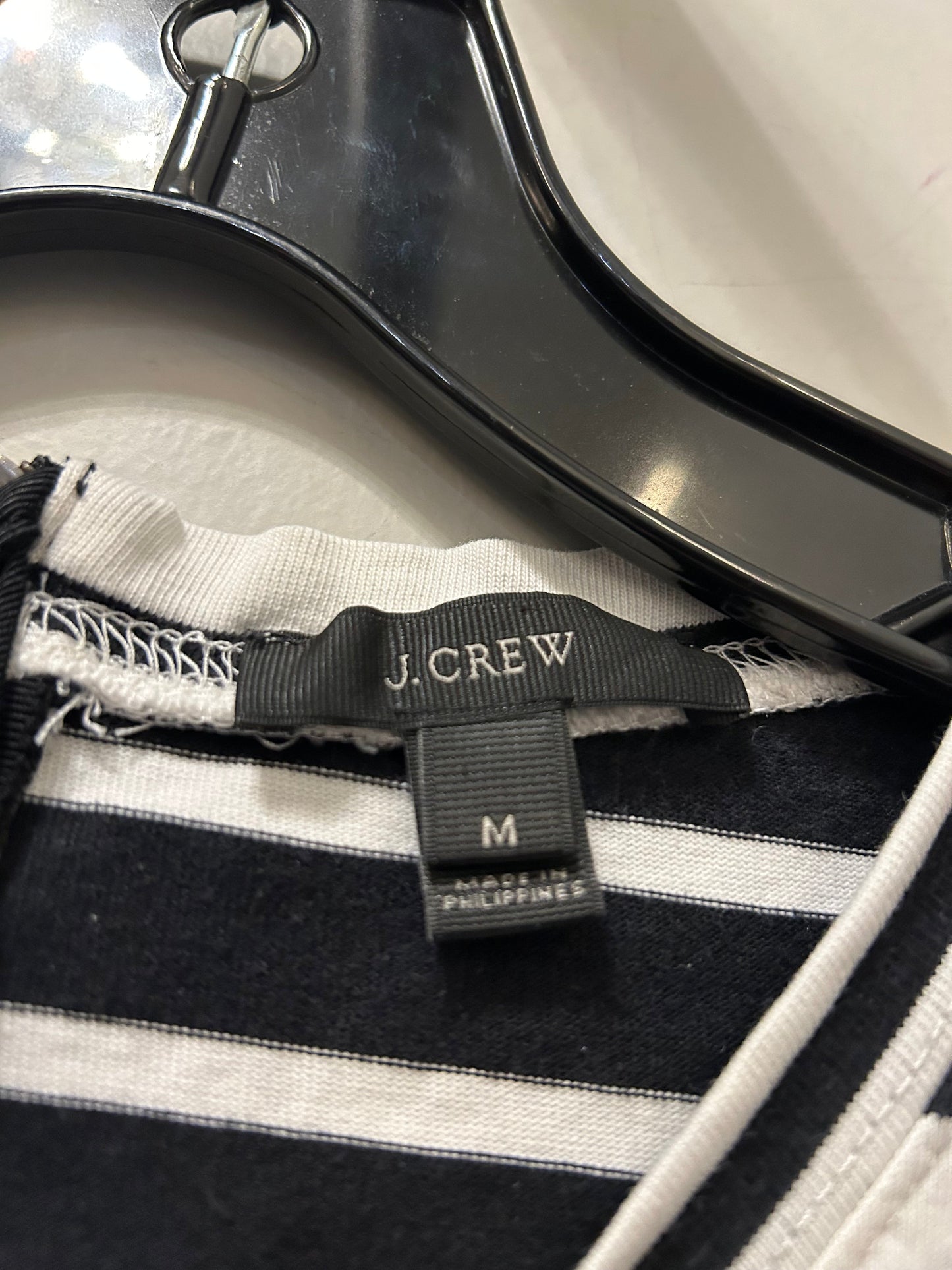 Top Long Sleeve By J. Crew In Black & White, Size: M