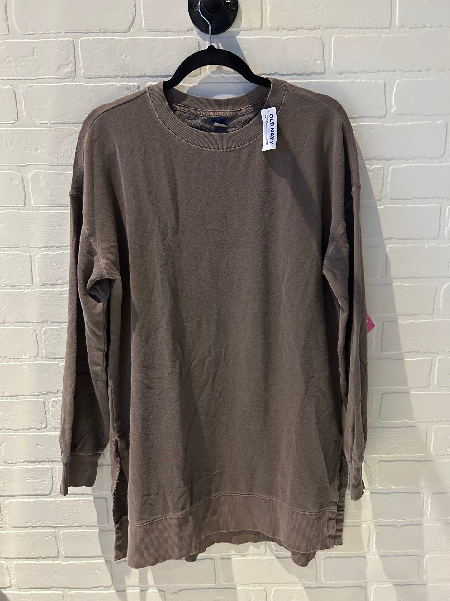 Athletic Sweatshirt Crewneck By Old Navy In Brown, Size: M