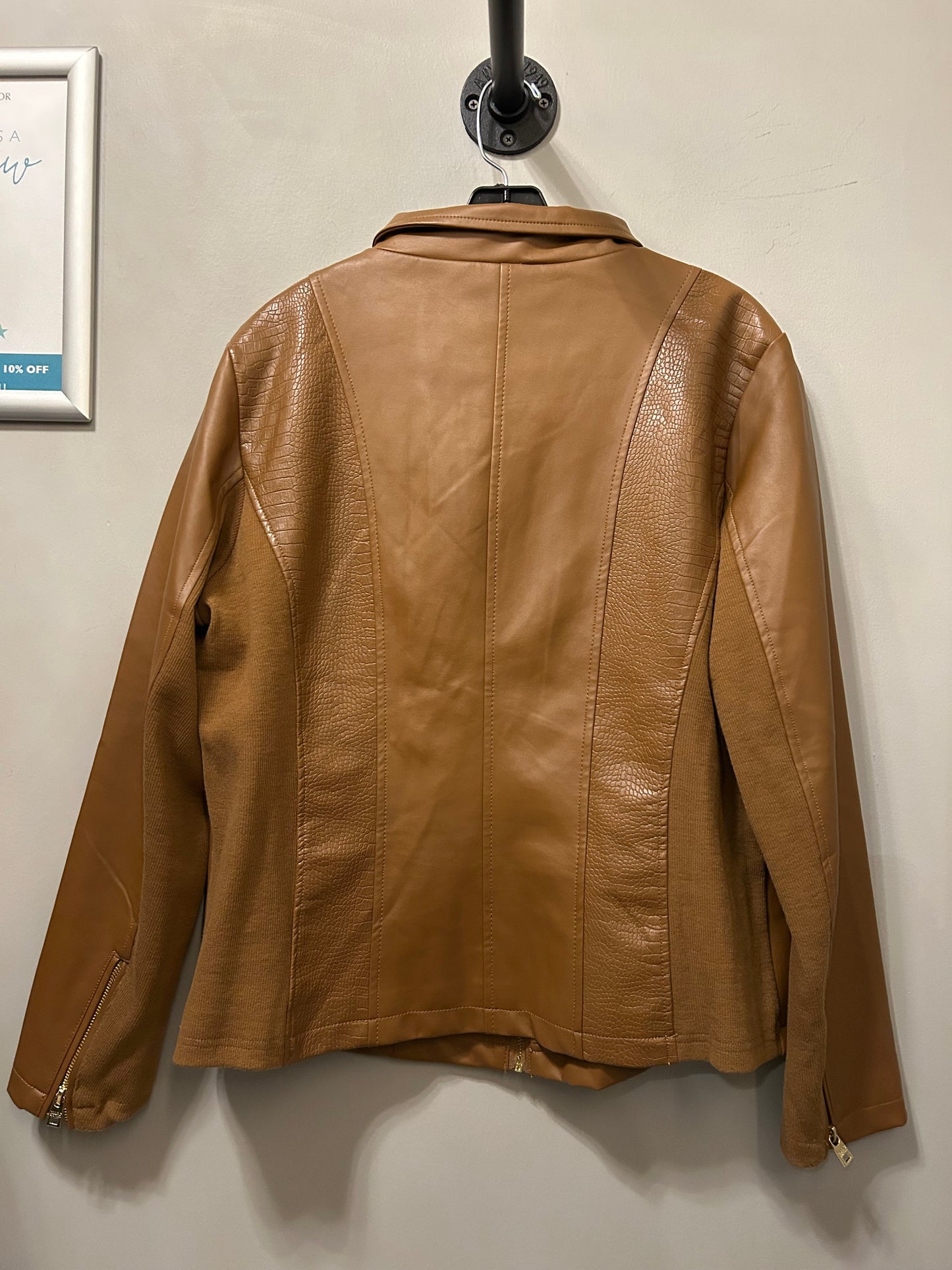 Jacket Moto By Marc New York In Brown, Size: Xl