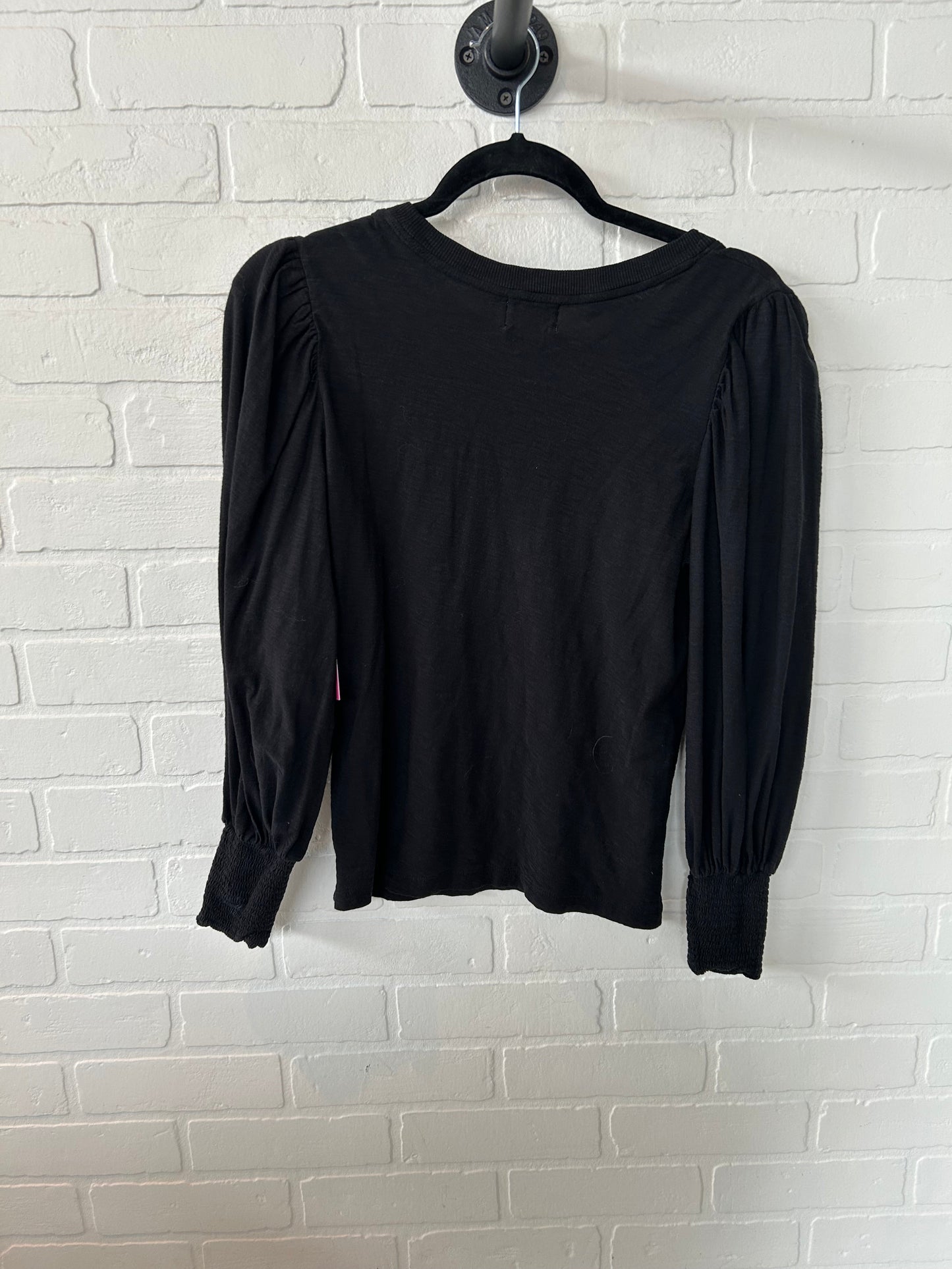 Top Long Sleeve By Nation In Black, Size: M