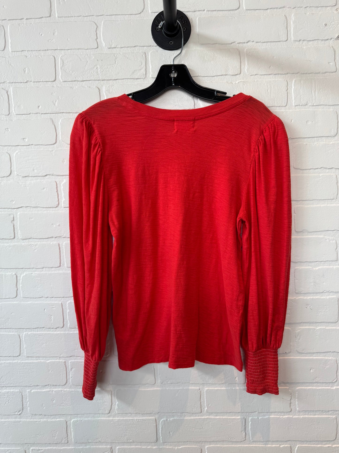 Top Long Sleeve By Nation In Orange, Size: M