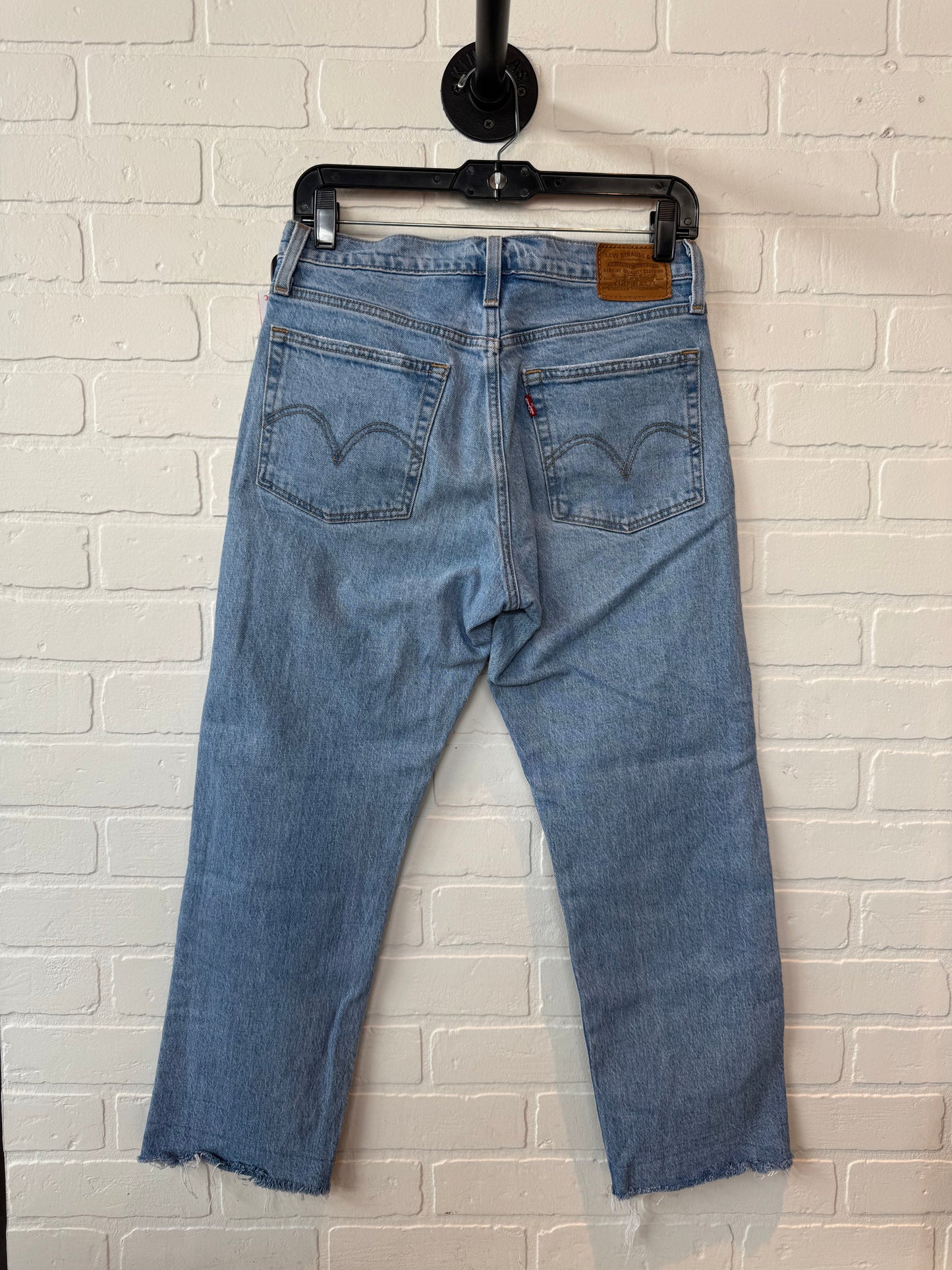 Jeans Straight By Levis In Blue Denim, Size: 4