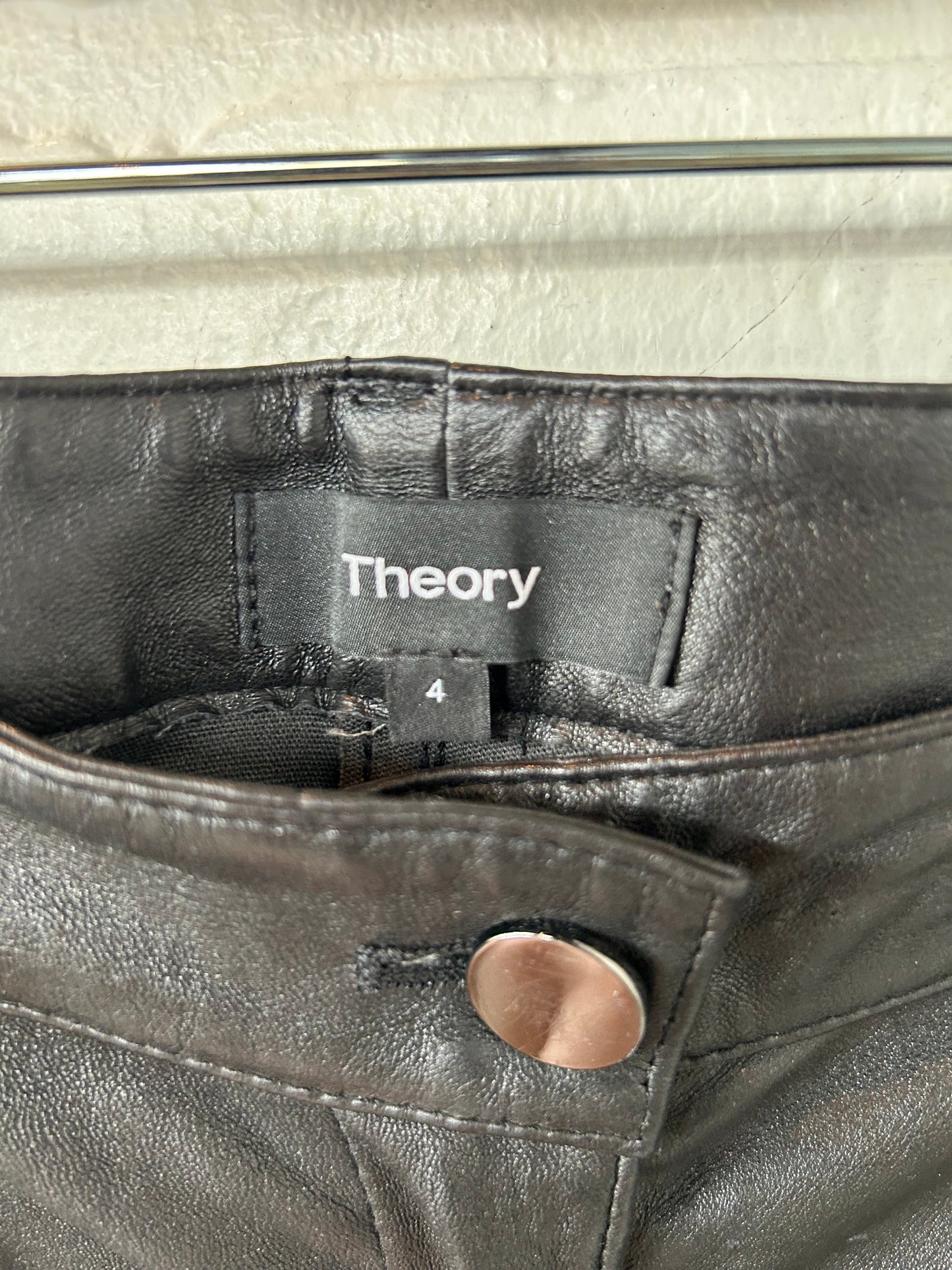 Jeans Skinny By Theory In Black & Blue, Size: 4