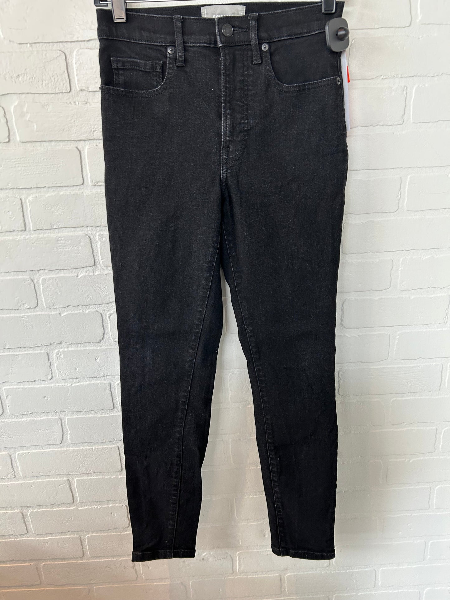 Jeans Skinny By Everlane In Black Denim, Size: 4