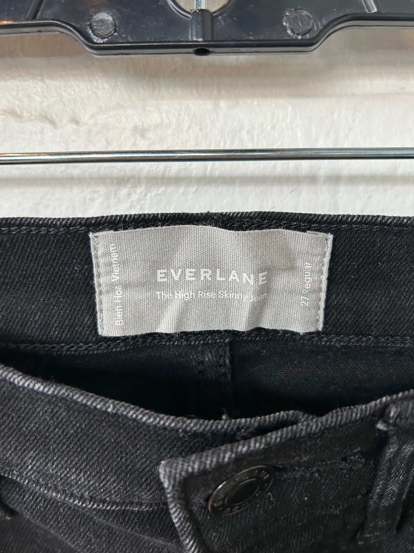 Jeans Skinny By Everlane In Black Denim, Size: 4