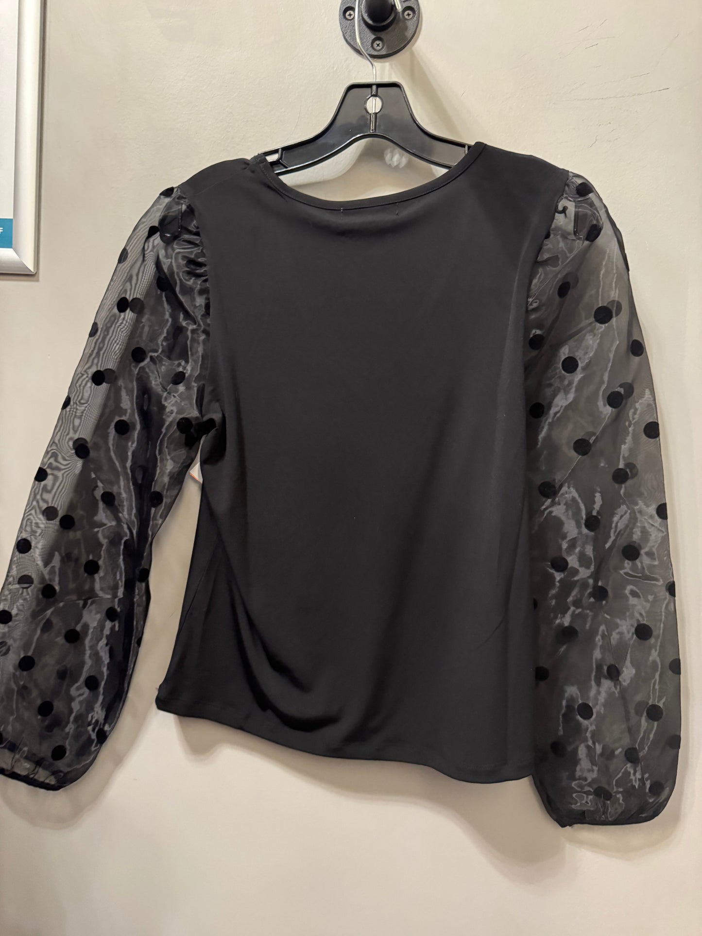 Top Long Sleeve By Design History In Black, Size: M