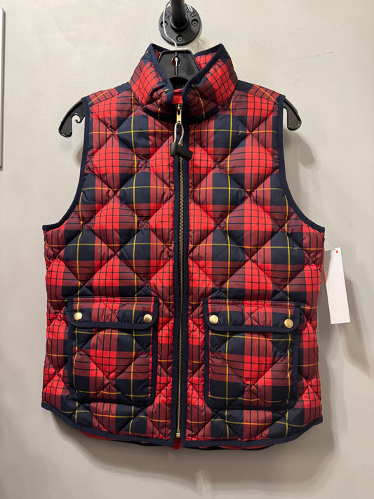 Vest Puffer & Quilted By J. Crew In Blue & Red, Size: S