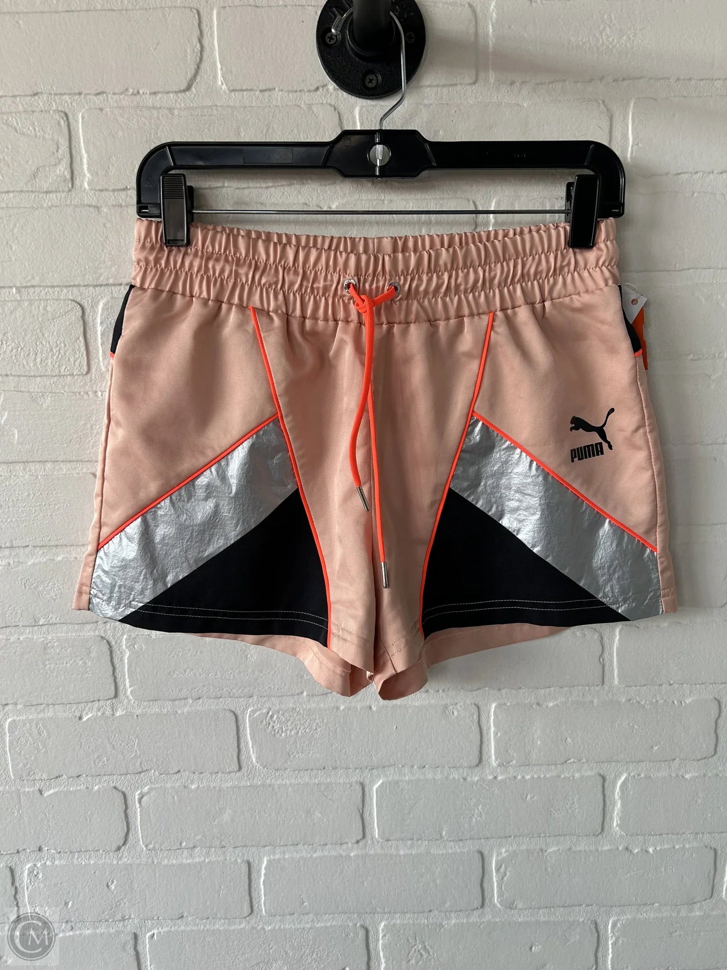 Athletic Shorts By Puma In Black & Orange, Size: 0