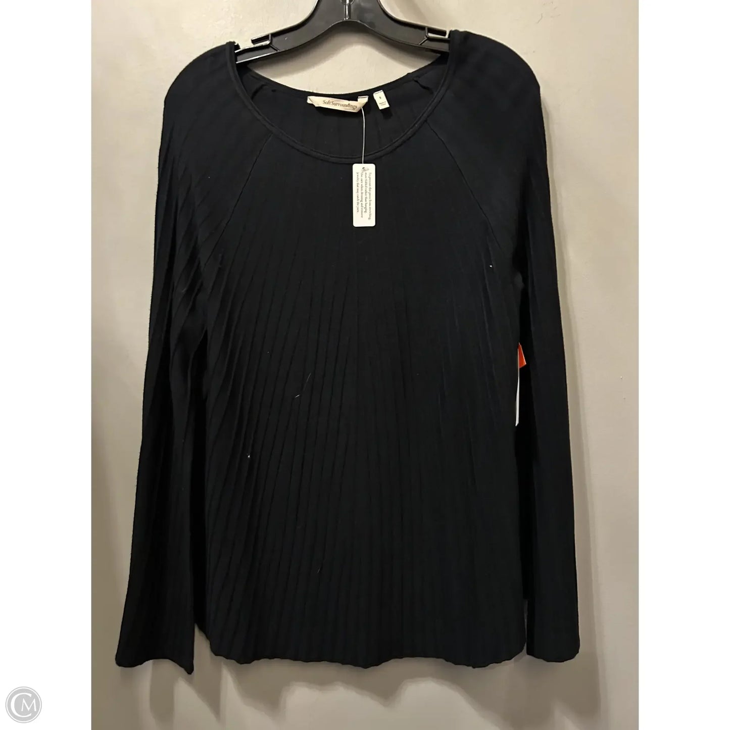 Top Long Sleeve By Soft Surroundings In Black, Size: S