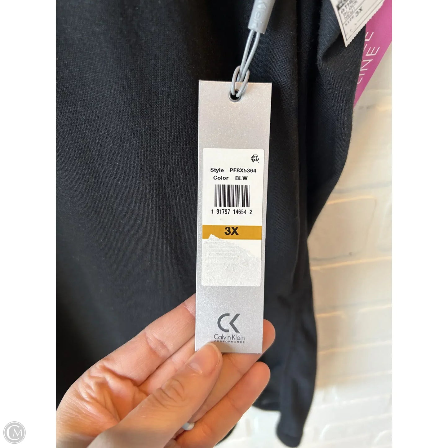 Athletic Top Short Sleeve By Calvin Klein Performance In Black, Size: 3x