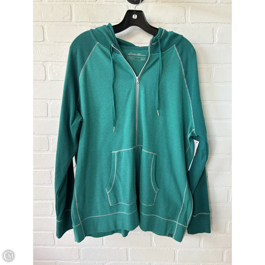 Sweatshirt Hoodie By Eddie Bauer In Green, Size: 2x