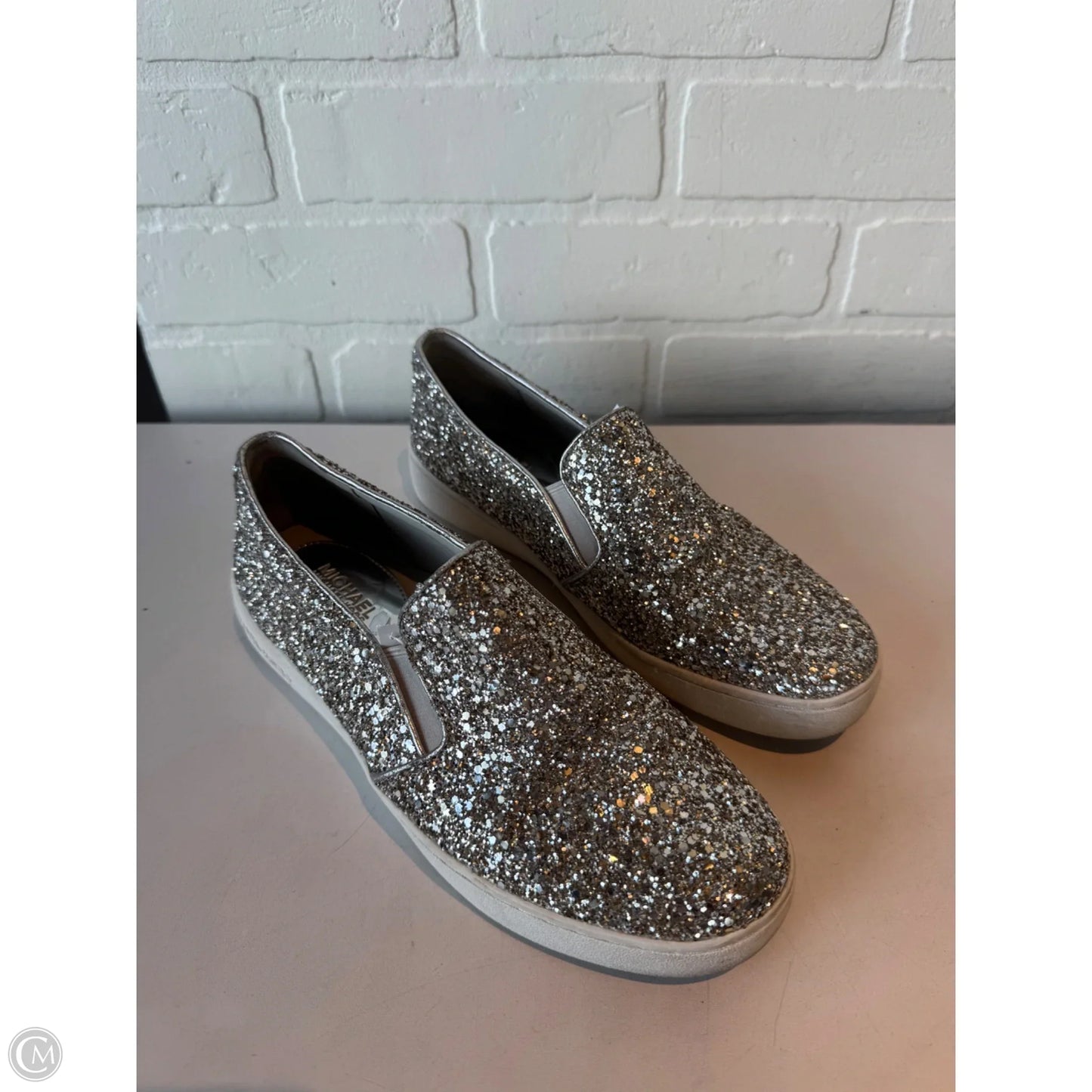 Shoes Flats By Michael By Michael Kors In Silver, Size: 7