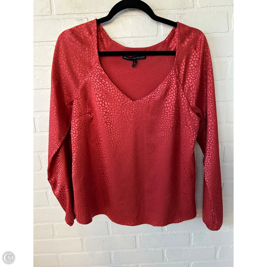 Top Long Sleeve By White House Black Market In Red, Size: S