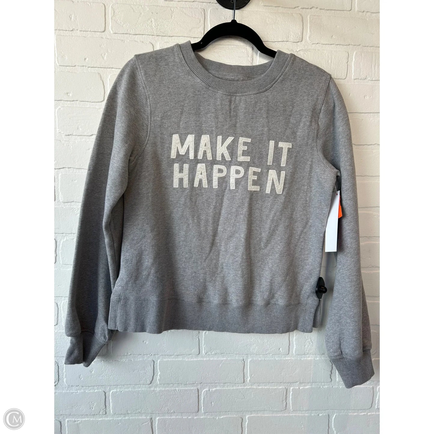 Sweatshirt Crewneck By late summer flowers In Grey & White, Size: Xs