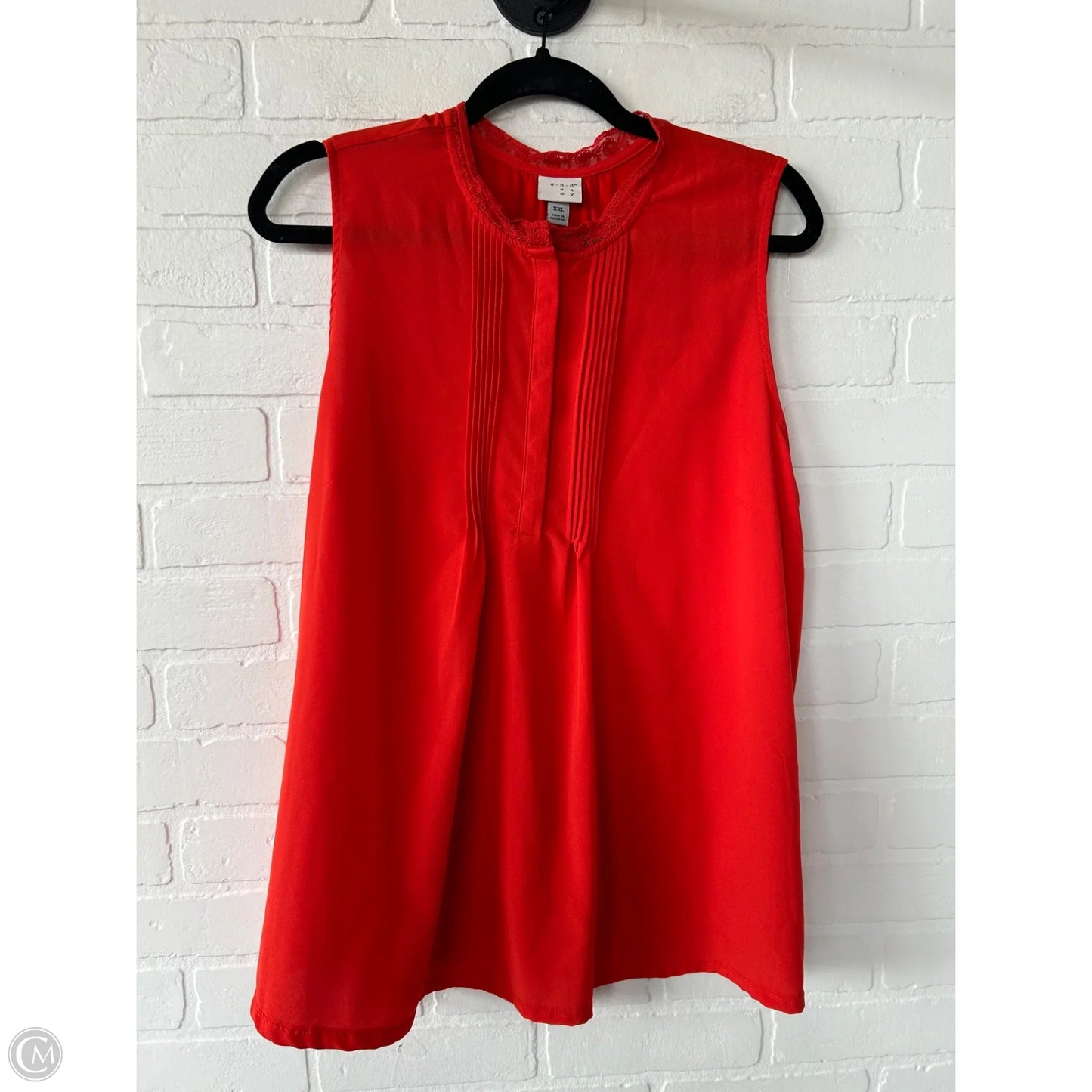 Top Sleeveless By A New Day In Orange, Size: Xxl
