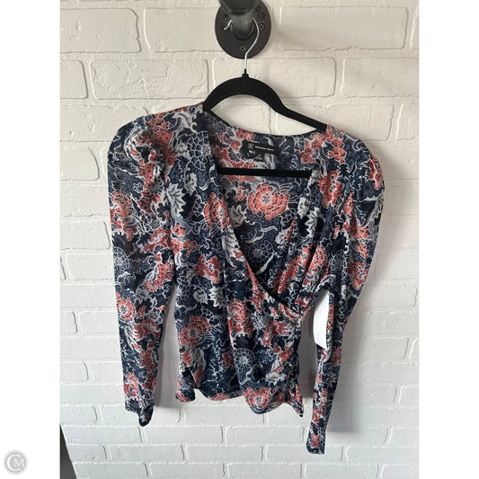 Top Long Sleeve By Inc In Blue & Pink, Size: M