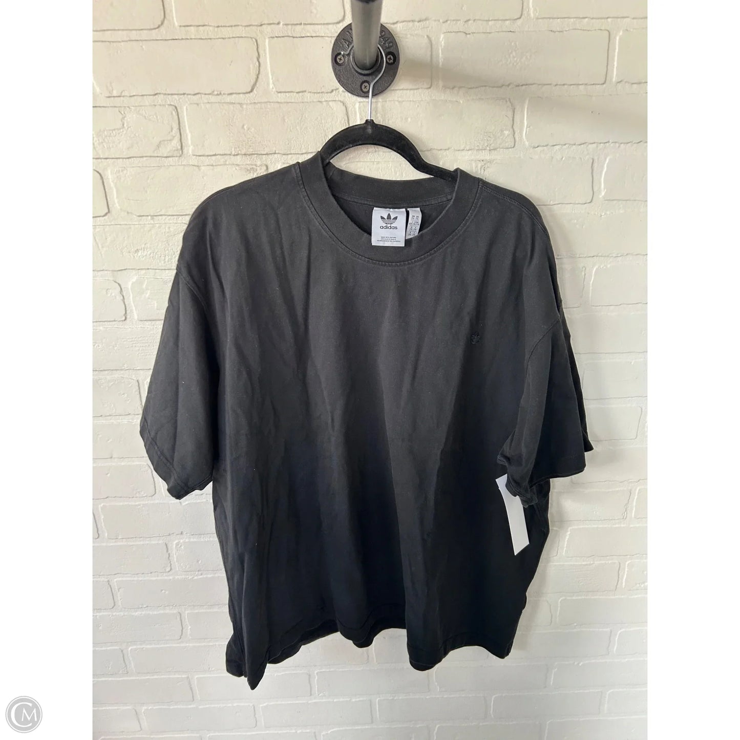 Athletic Top Short Sleeve By Adidas In Black, Size: 2x