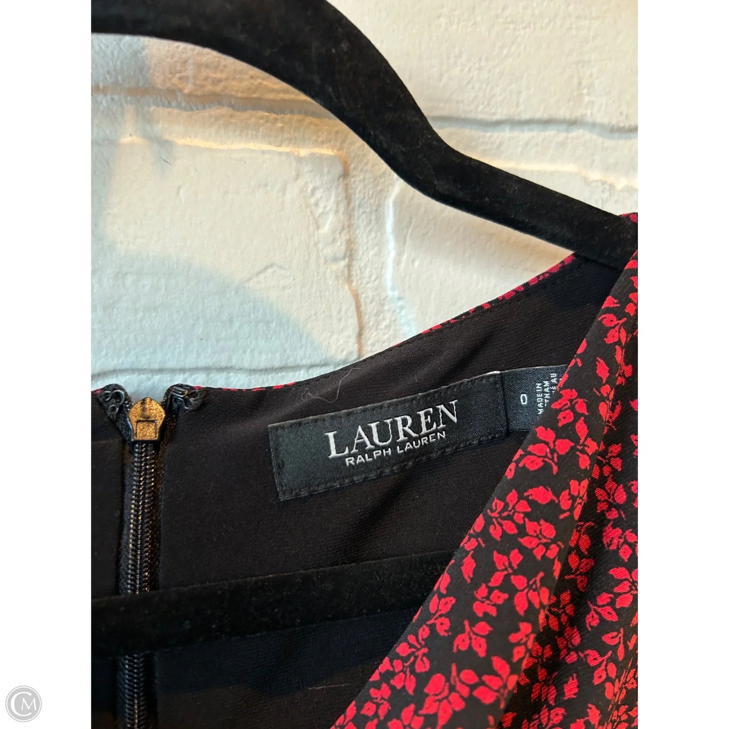 Dress Work By Lauren By Ralph Lauren In Black & Red, Size: Xs