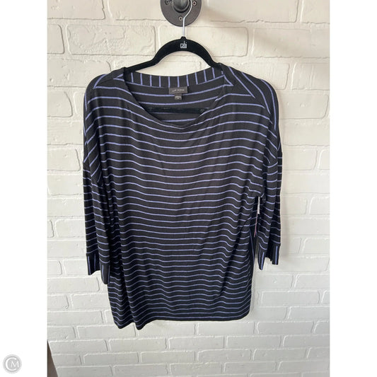 Top Long Sleeve By J. Jill In Black & Purple, Size: M