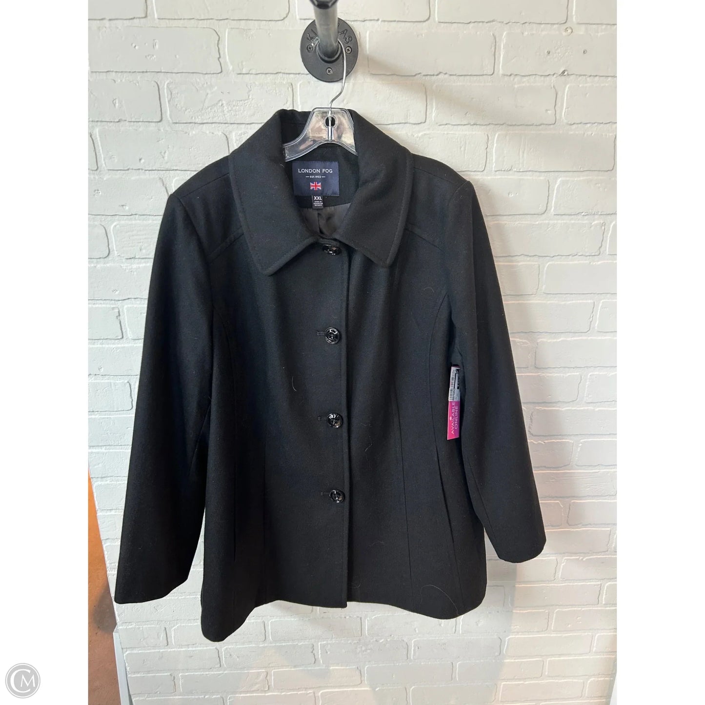 Coat Peacoat By London Fog In Black, Size: Xxl