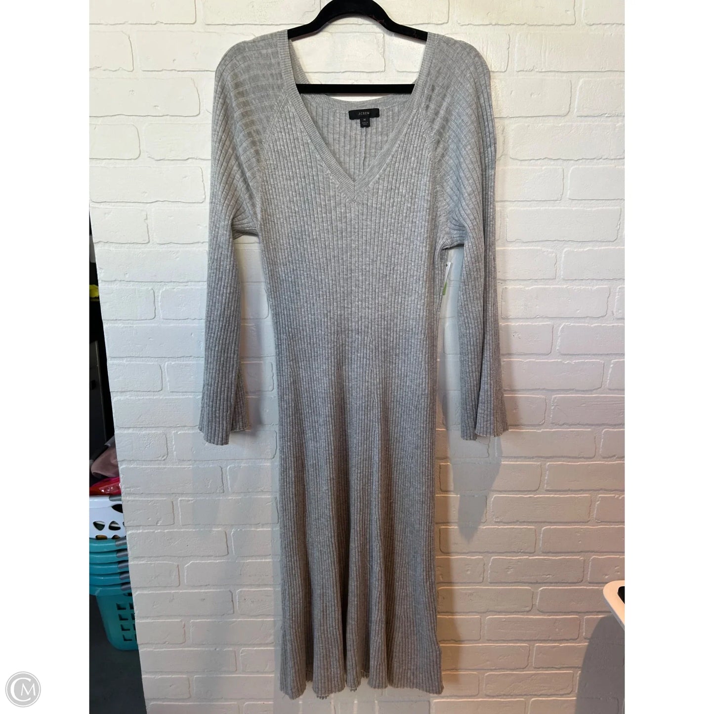 Dress Casual Midi By J. Crew In Grey, Size: M