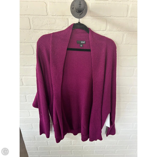 Sweater Cardigan By Ana In Purple, Size: Xl