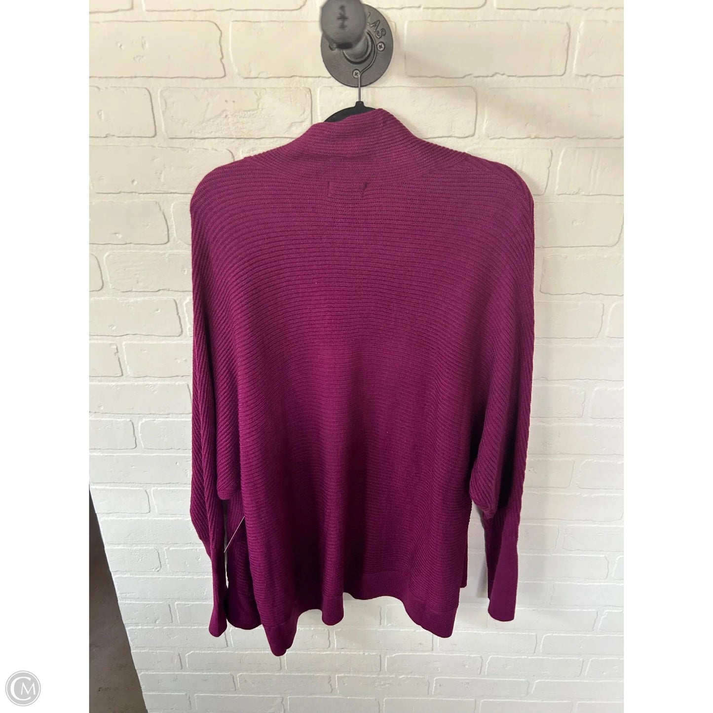 Sweater Cardigan By Ana In Purple, Size: Xl