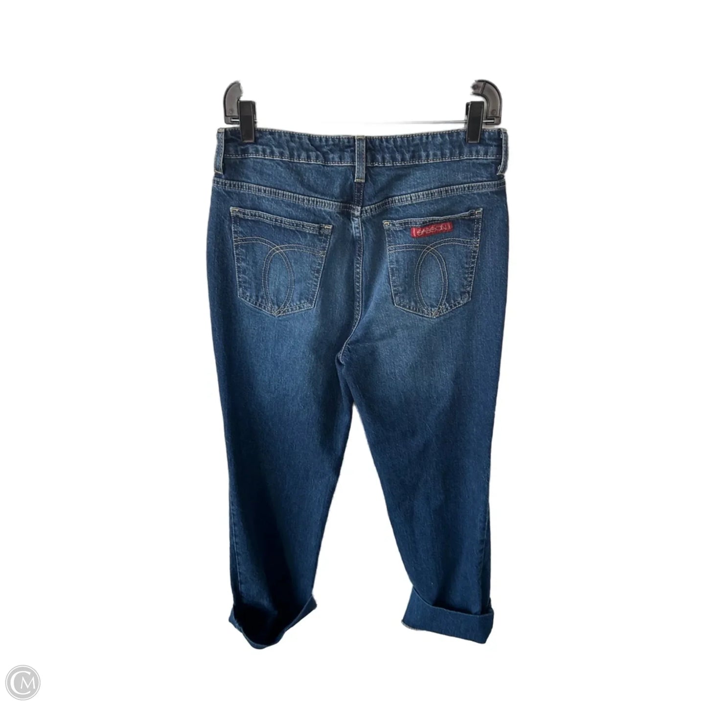 Jeans Straight By Johnny Was In Blue Denim, Size: 8