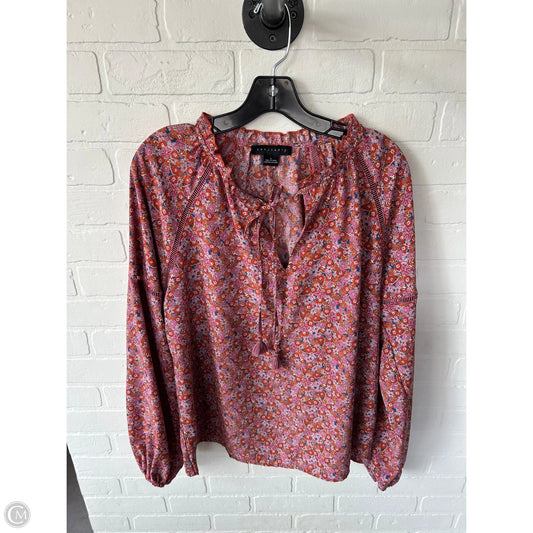 Top Long Sleeve By Sanctuary In Orange & Pink, Size: L