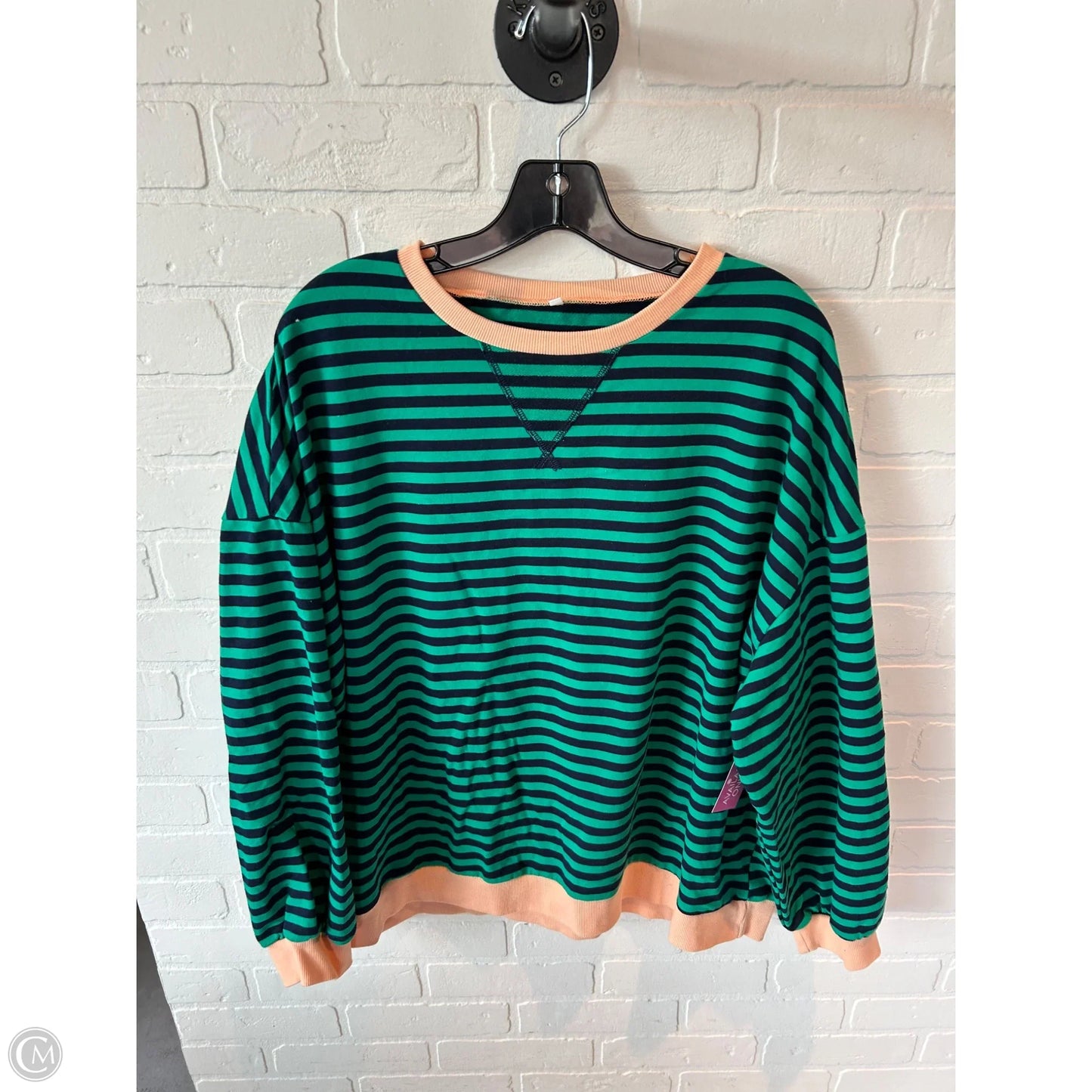 Sweatshirt Crewneck By Clothes Mentor In Blue & Green, Size: Xl