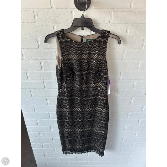 Dress Party Short By Lauren By Ralph Lauren In Black & Tan, Size: Xs