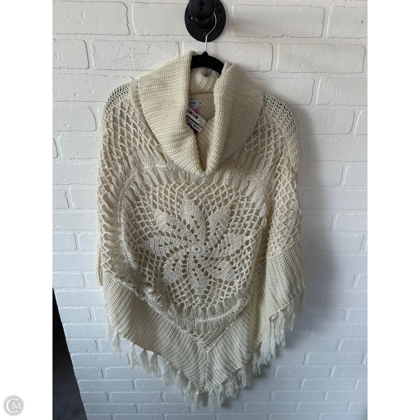 Poncho By Bebe In Cream, Size: Osfm