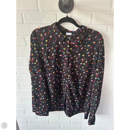 Top Long Sleeve By Cabi In Black & Pink, Size: L