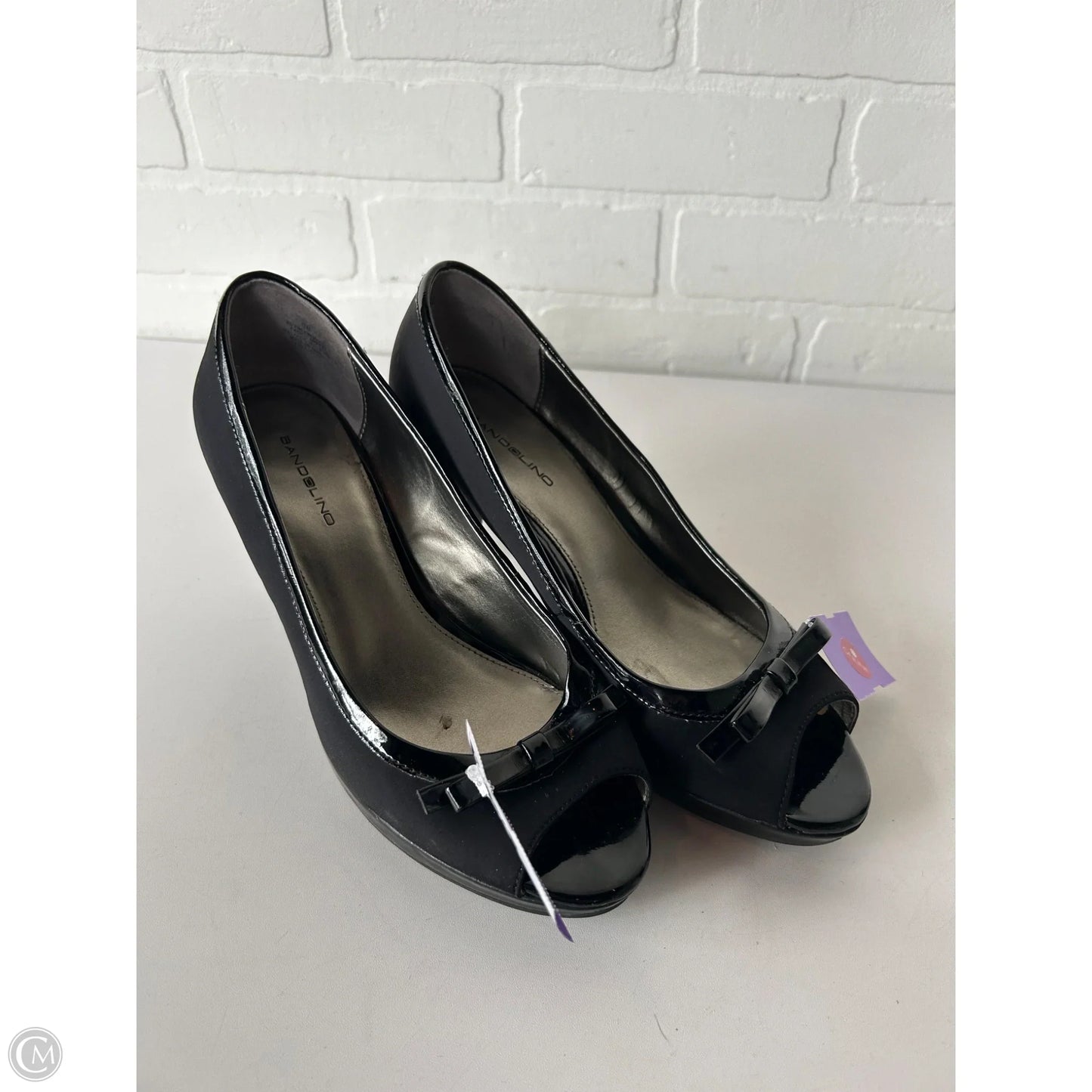 Sandals Heels Stiletto By Bandolino In Black, Size: 9