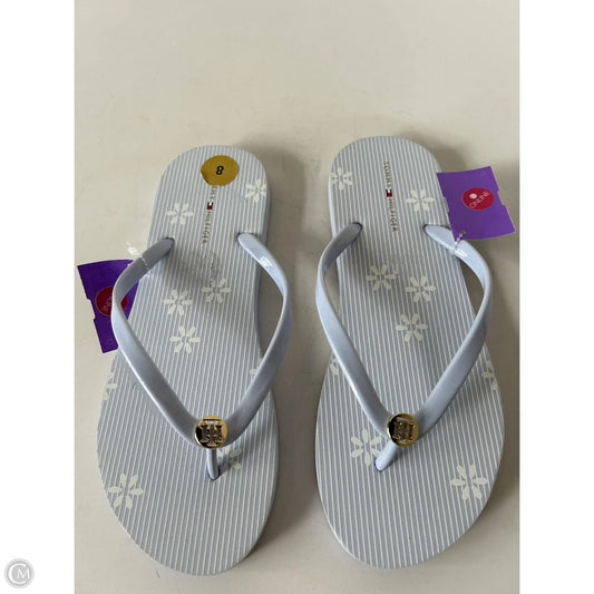 Sandals Flip Flops By Tommy Hilfiger In Blue, Size: 8